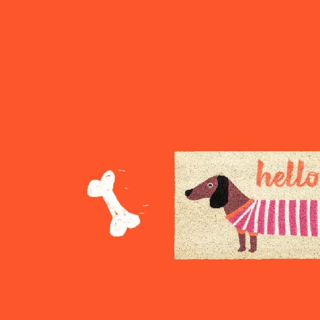 Bombay Duck Hello Sausage Long Doormat (45x120cm) - Image 3