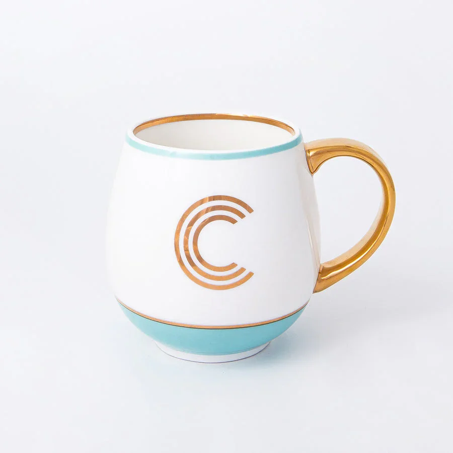 Bombay Duck Library Mug with Letter C - Mint