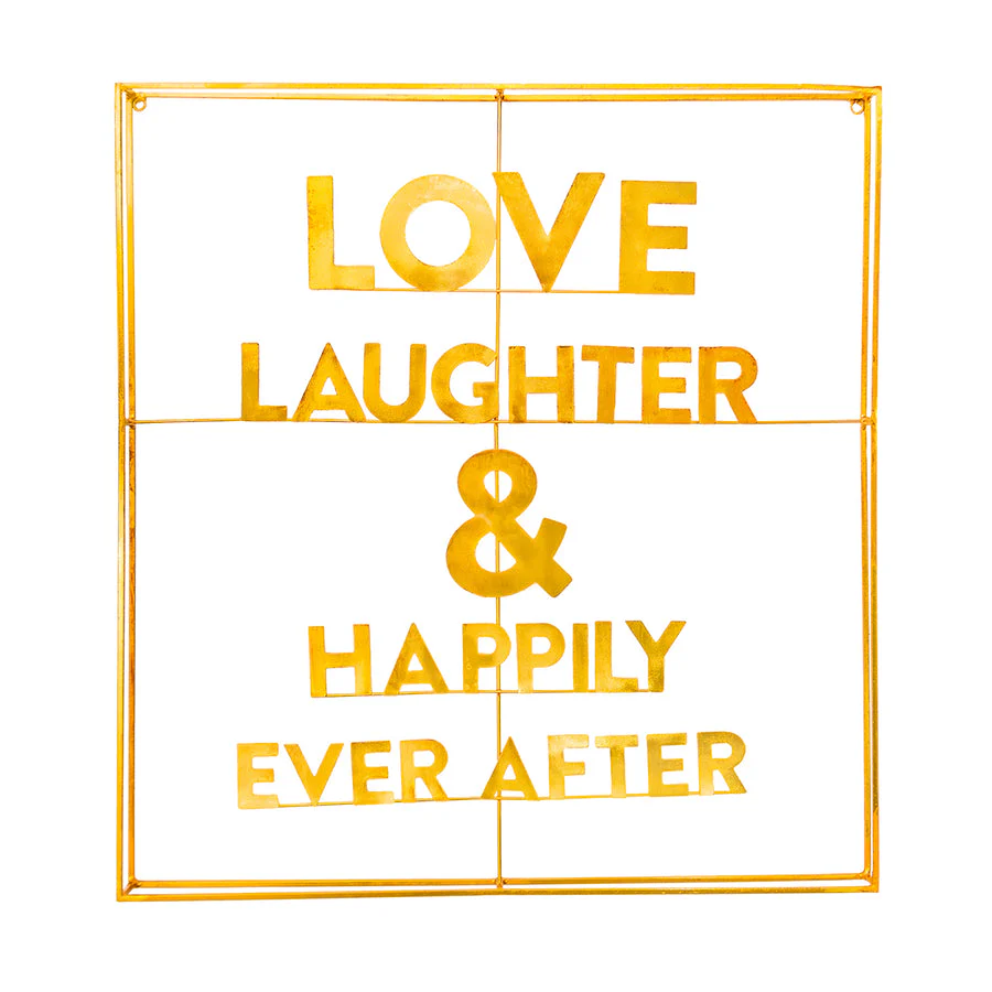 Bombay Duck - Love, Laughter & Happily Ever After Metal Word Art (47x50cm)