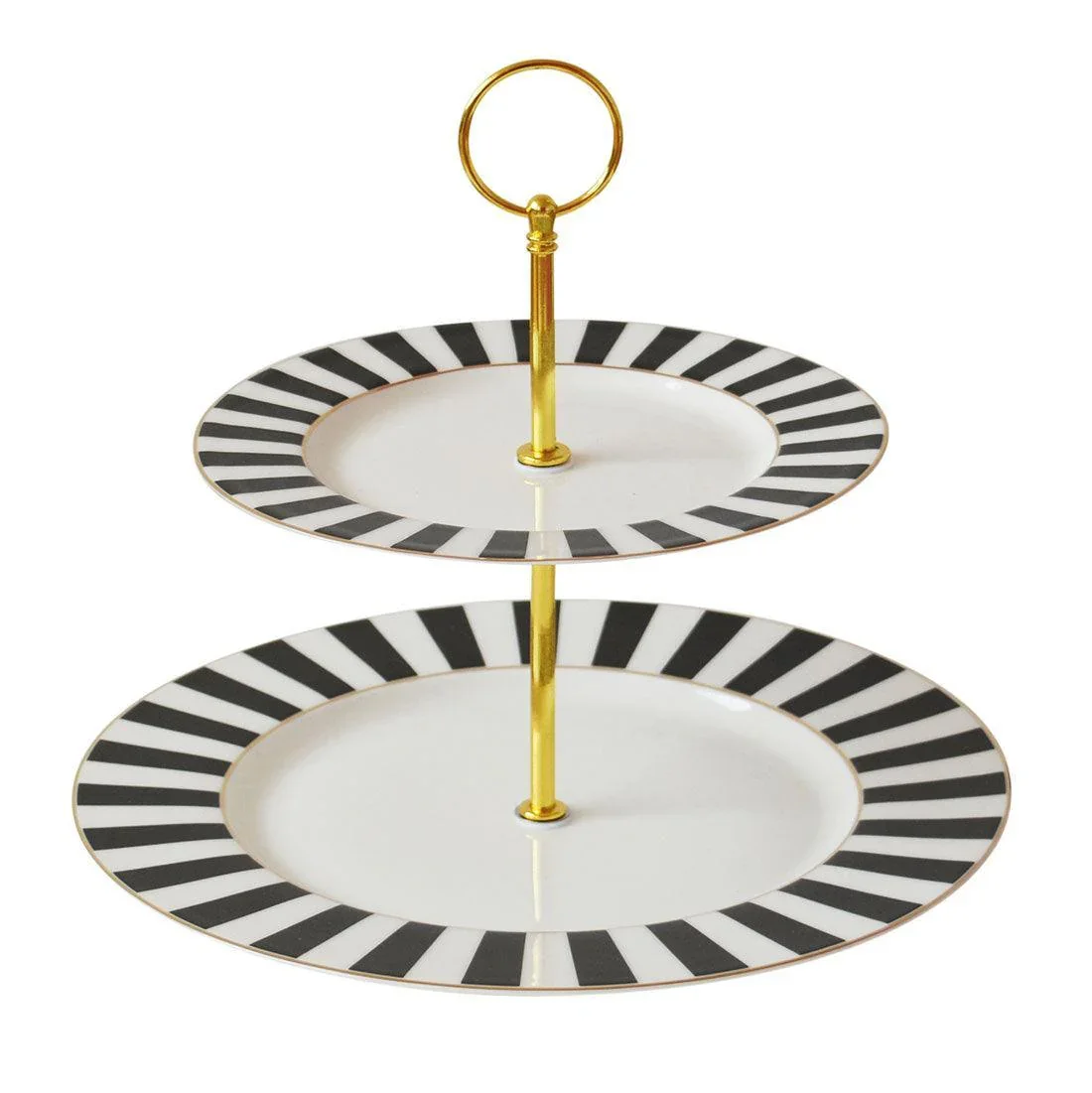 Bombay Duck Monte Carlo Two Tier Cake Stand Black/White