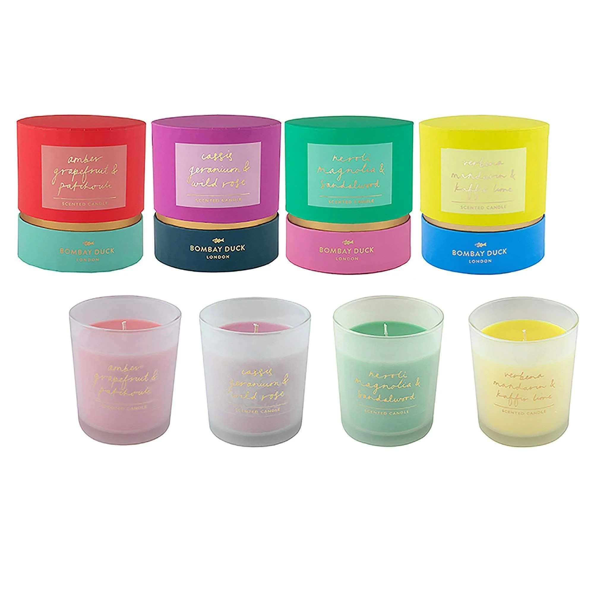 Bombay Duck Ooty Glass Candle Small Cassis Geranium & Wild Rose - Image 4