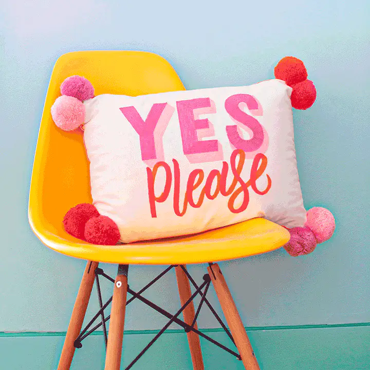 Bombay Duck YES Please / NO Thanks Rectangular Cushion (35x50cm) - Image 5