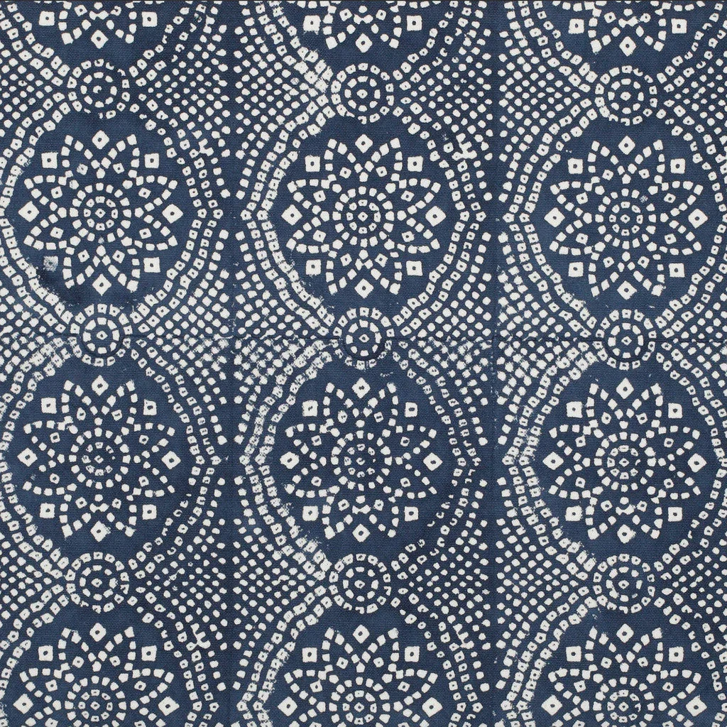 Chattra Zafu Meditation Cushion - Navy Bandhani - Image 3