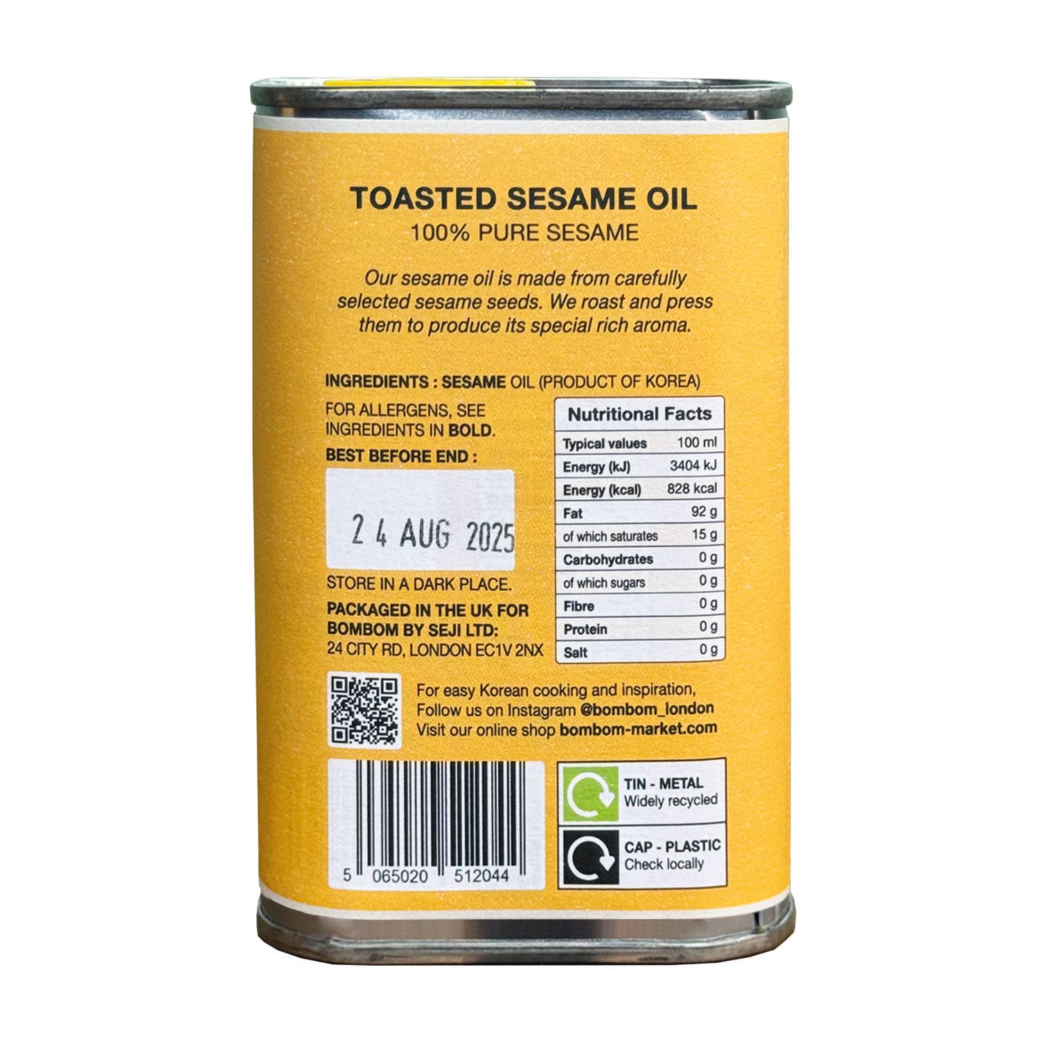 BOMBOM Sesame Oil (140ml) - Image 2