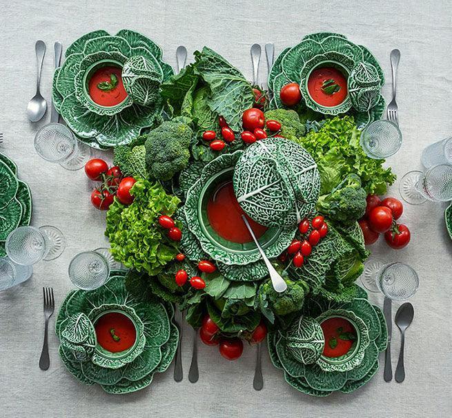 Bordallo Pinheiro Cabbage (Couve) Leaf Bowl Natural (22.5cm) - Image 2