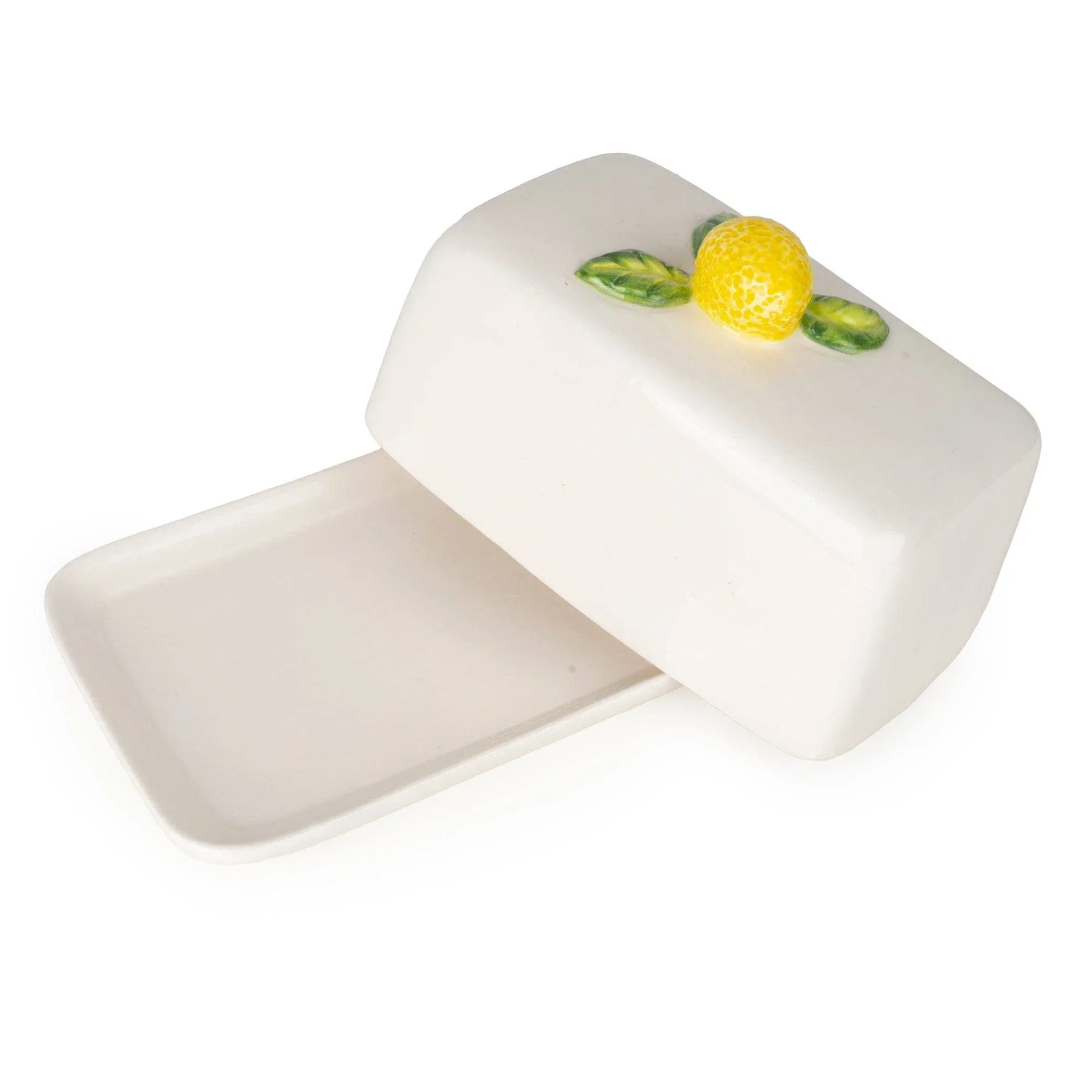 Candlelight Ceramic Butter Dish - Lemon - Image 4