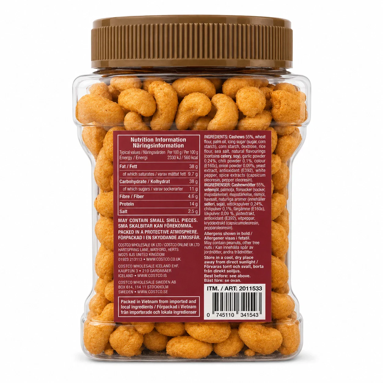 Cajun Cashews, Crispy Cracker Coating (907g) - Image 2