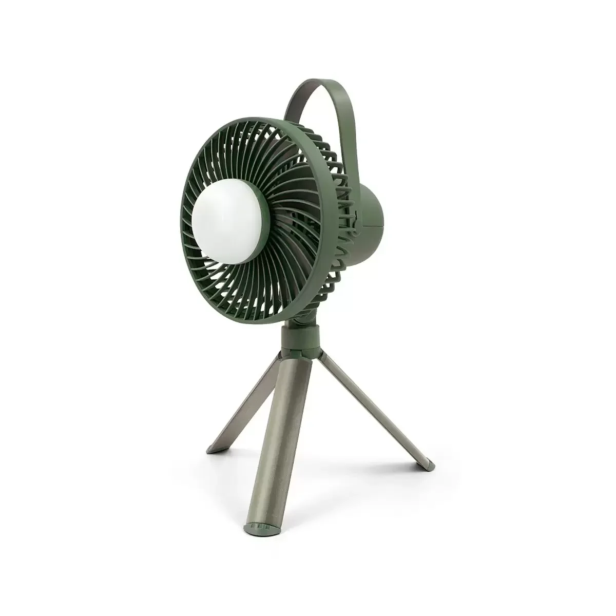 Camelion Rechargeable Camping Fan With LED Light - Green