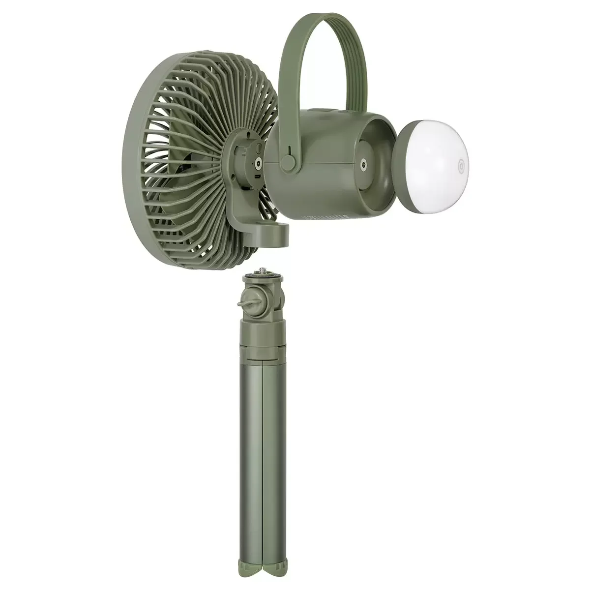 Camelion Rechargeable Camping Fan With LED Light - Green - Image 3