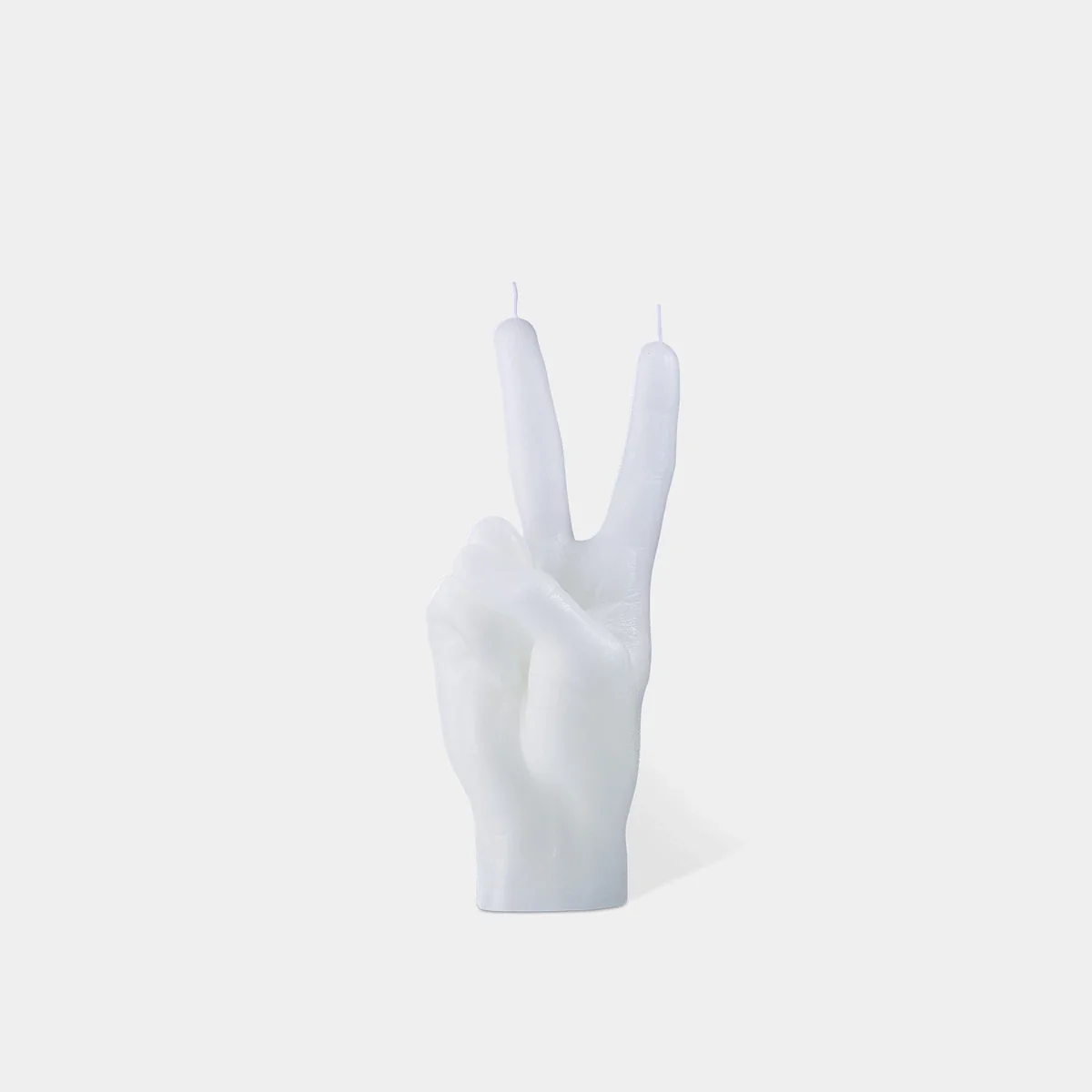 CandleHand Small Gesture Candle - Peace White - Image 3