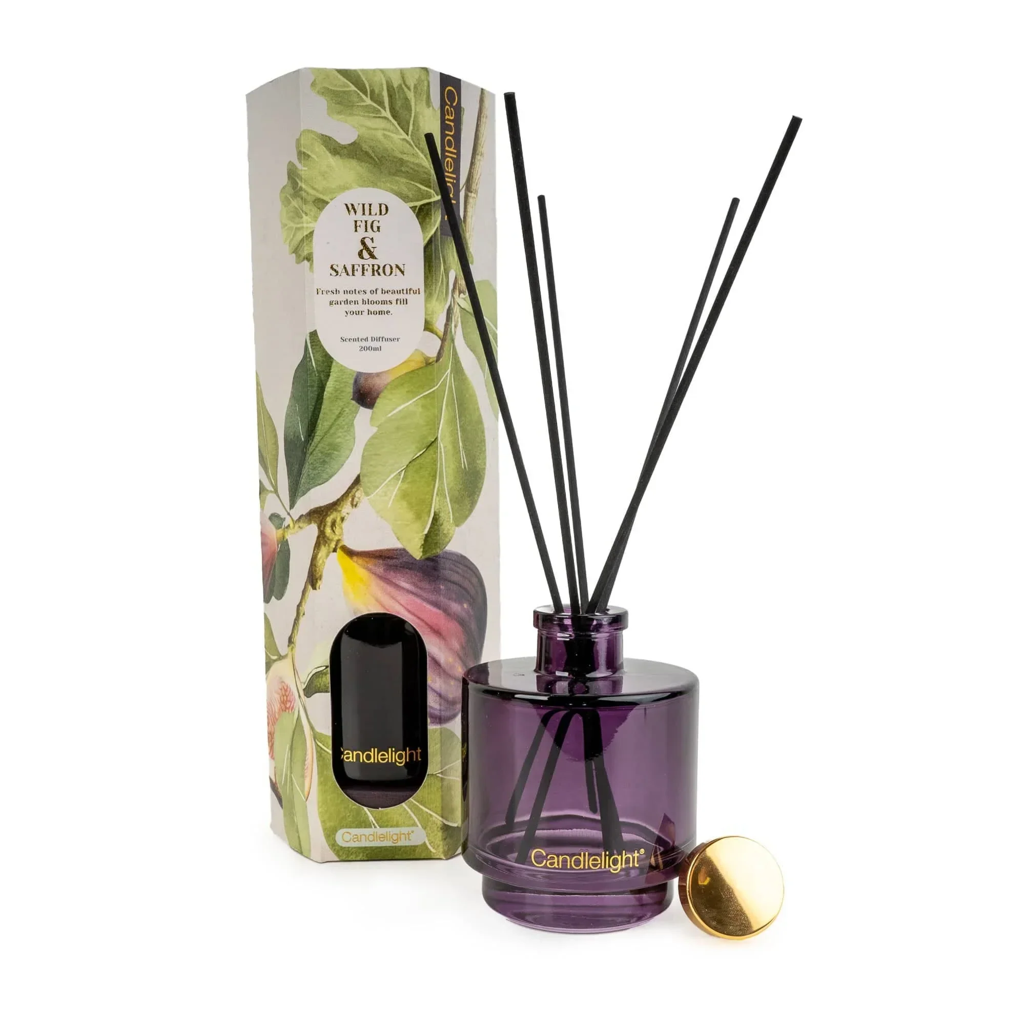 Candlelight Reed Diffuser - Wild Fig & Saffron (200ml) - Image 2