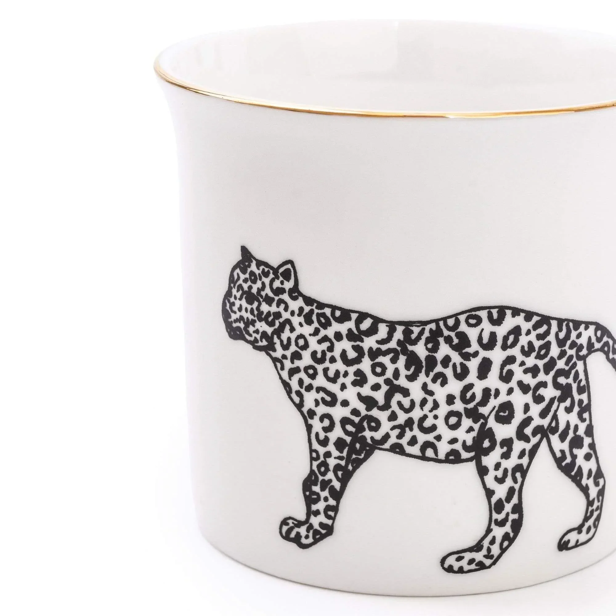 Candlelight Cheetah Mug with Gold Rim - Image 3