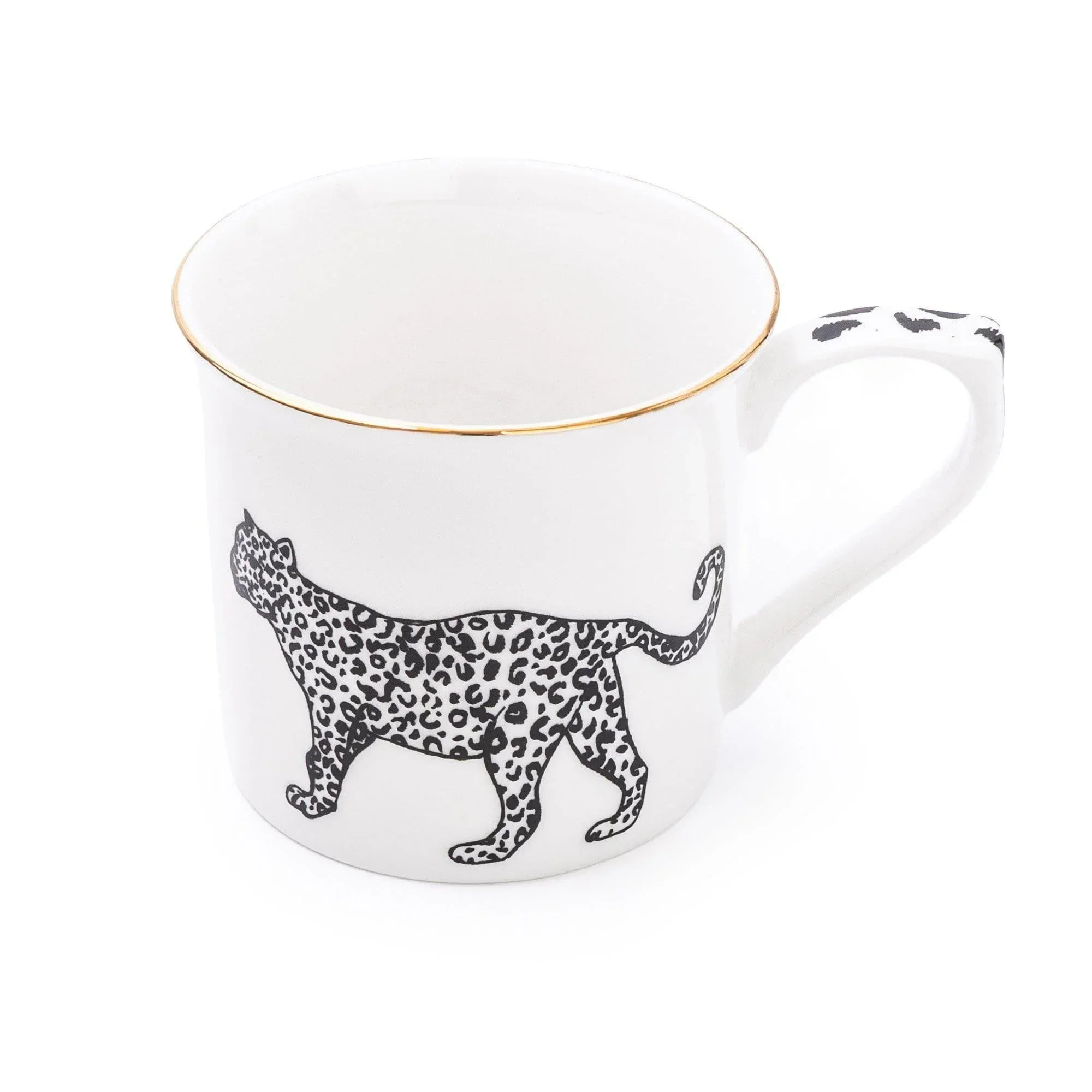 Candlelight Cheetah Mug with Gold Rim - Image 4