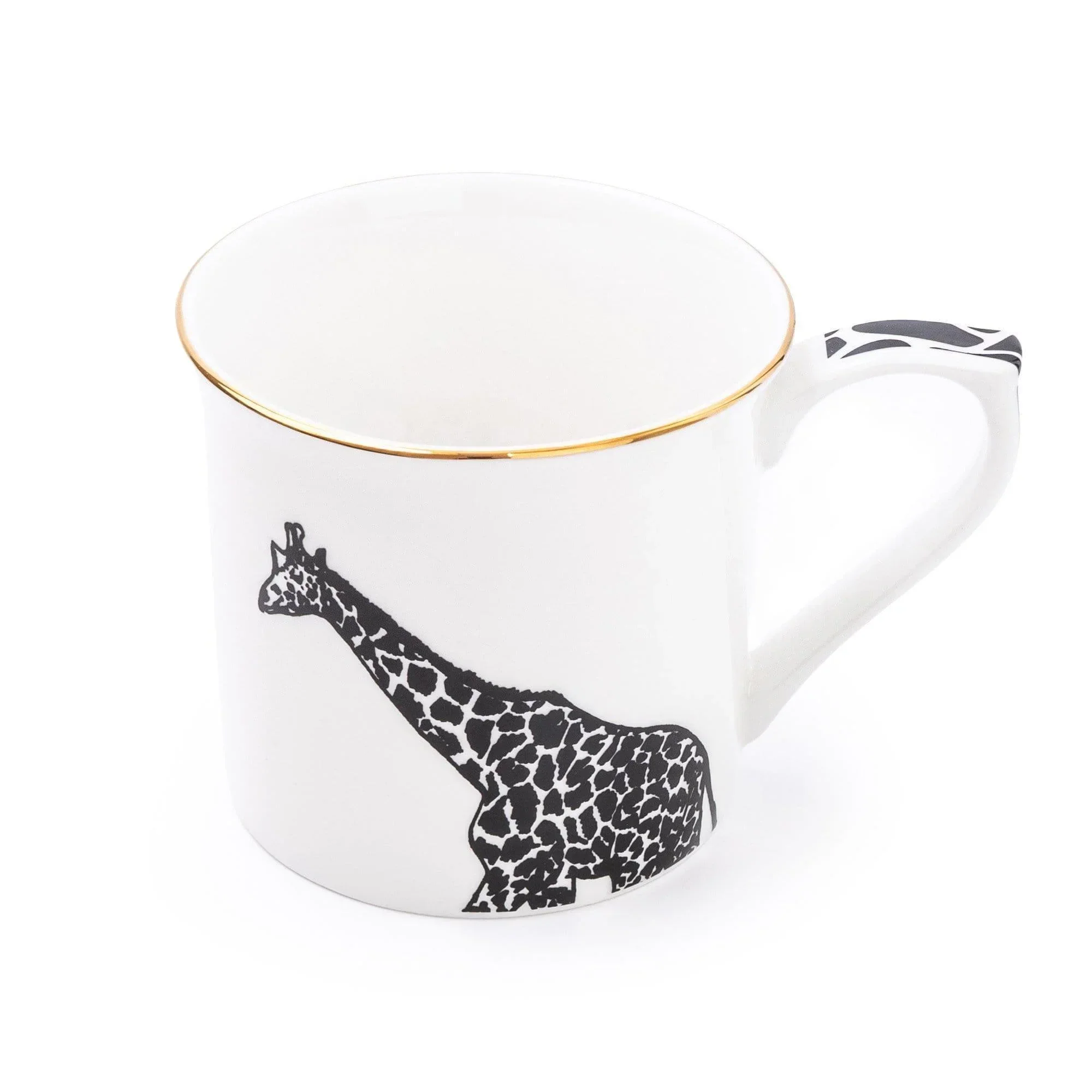 Candlelight Giraffe Mug with Gold Rim - Image 4
