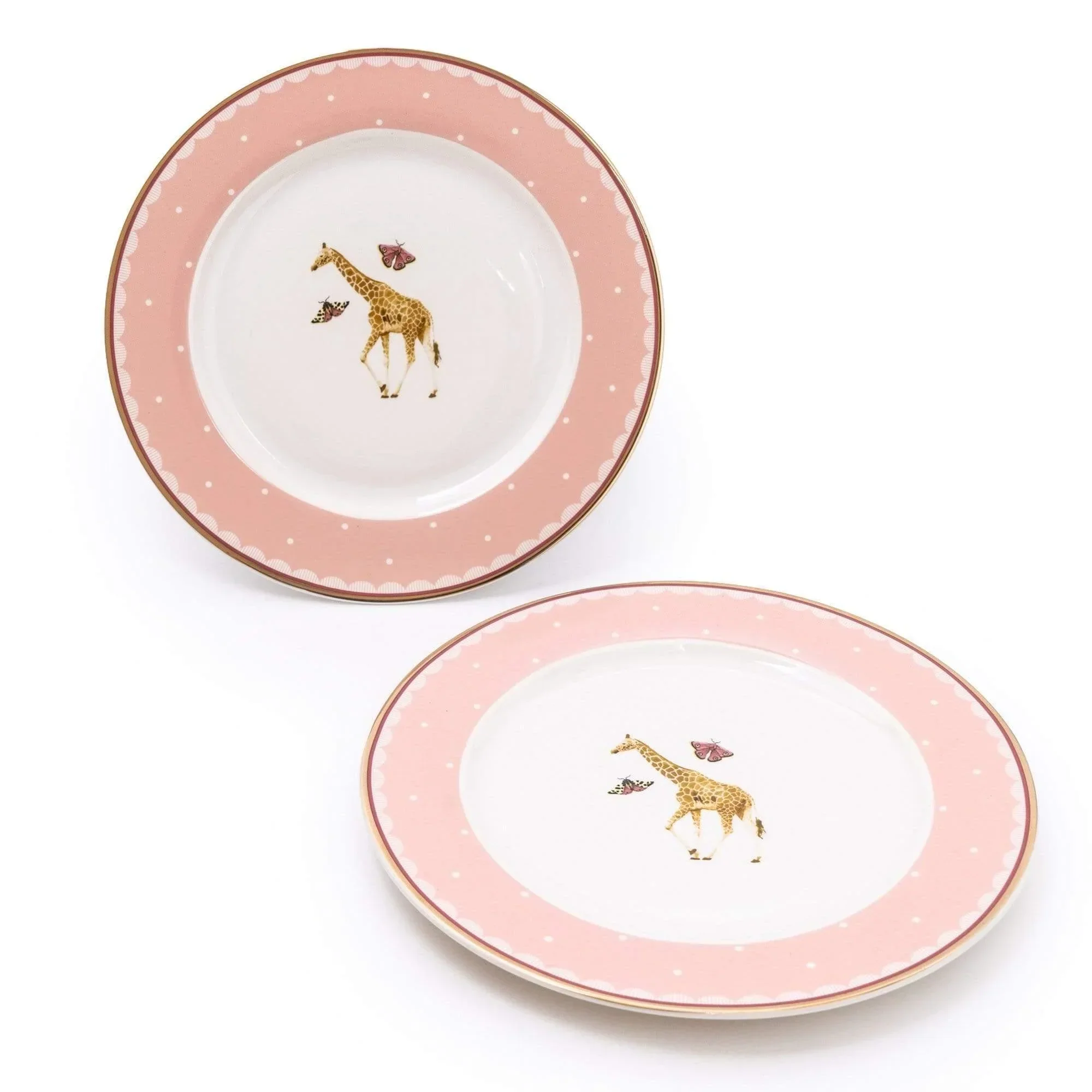 Candlelight Giraffe Pink Side Plate - Set of 2