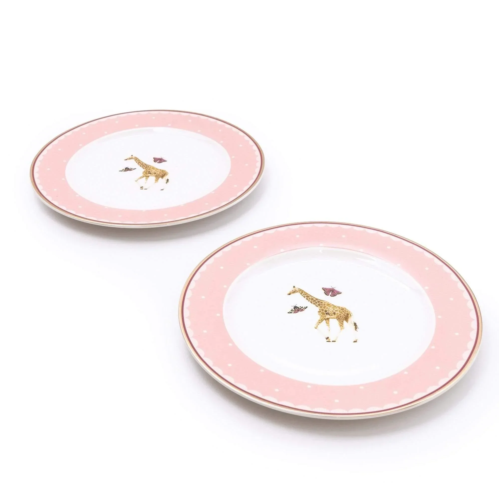 Candlelight Giraffe Pink Side Plate - Set of 2 - Image 2