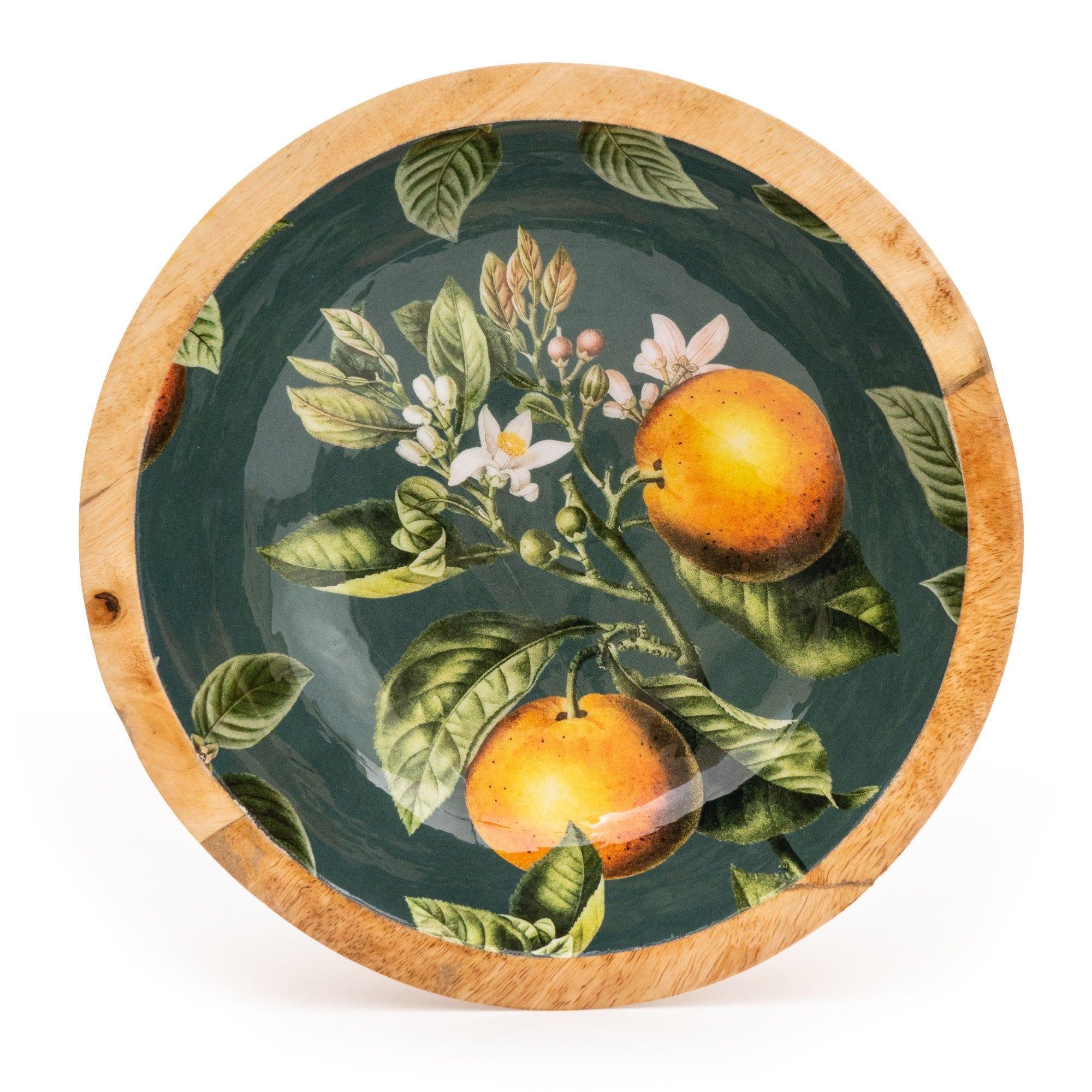 Candlelight Handcrafted Orange Blossom Mango Wooden Bowl (24cm)
