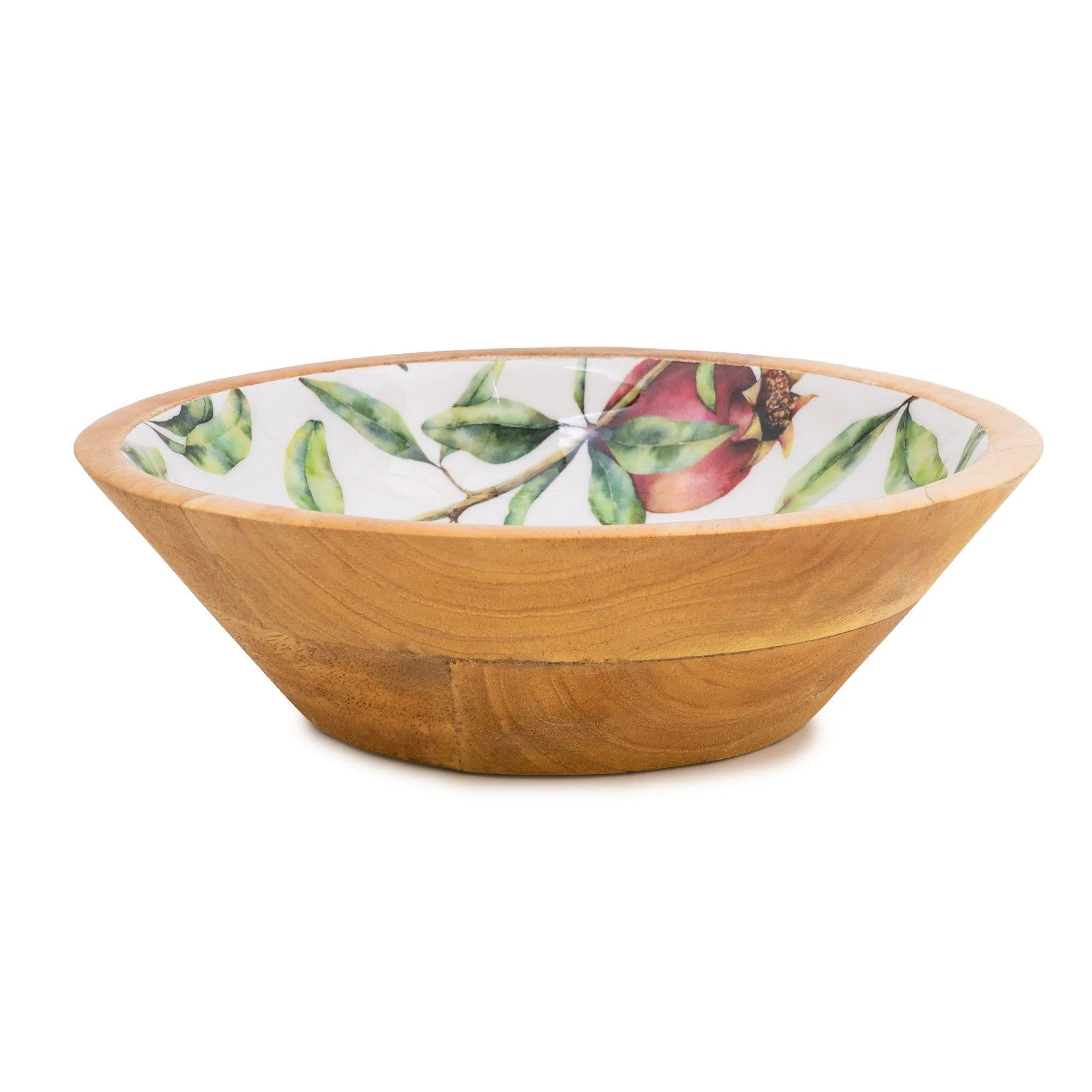 Candlelight Handcrafted Pomegranate Mango Wooden Bowl (24cm)