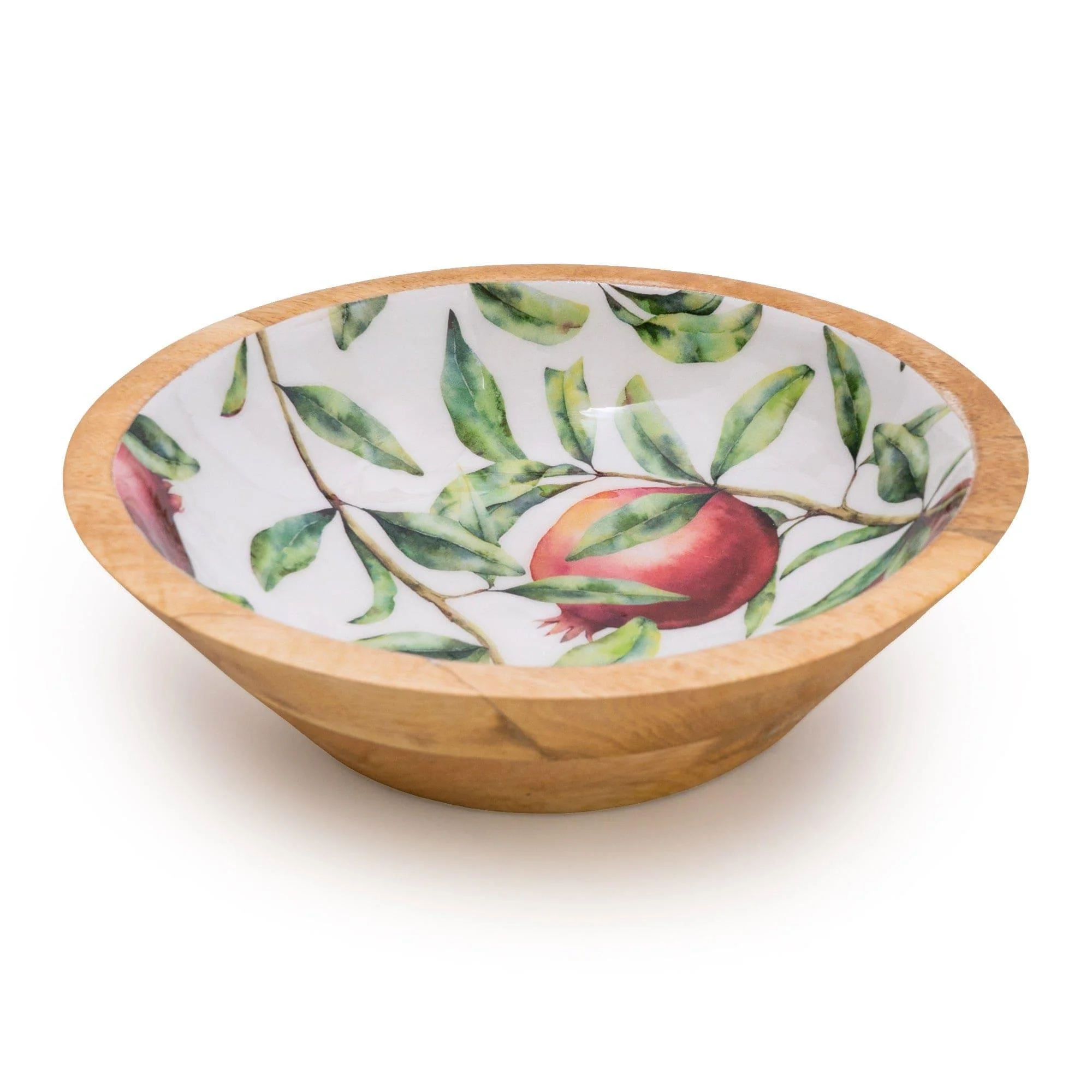 Candlelight Handcrafted Pomegranate Mango Wooden Bowl (24cm) - Image 2