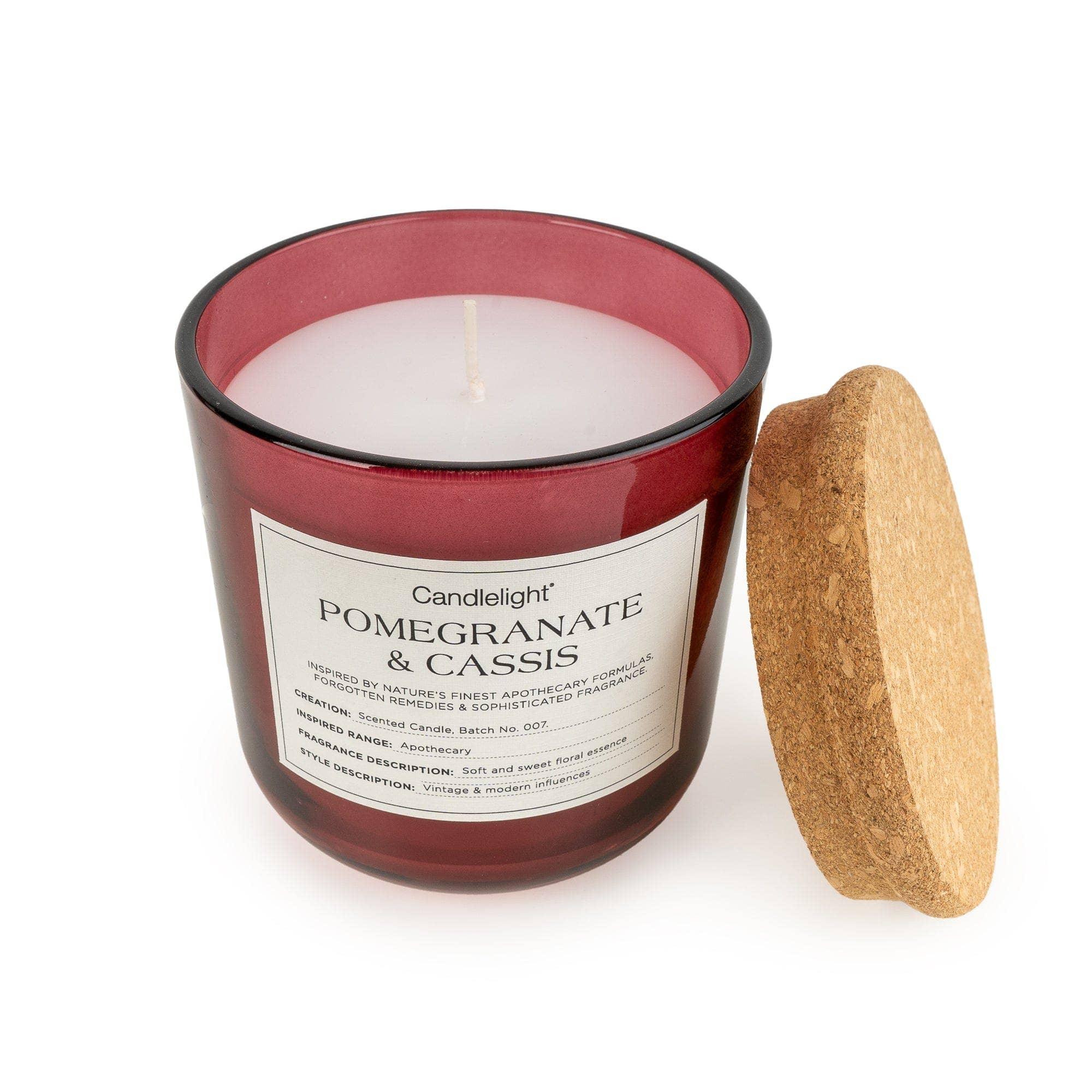 Candlelight Medium Glass Jar Candle - Apothecary Pomegranate and Cassis - Image 2