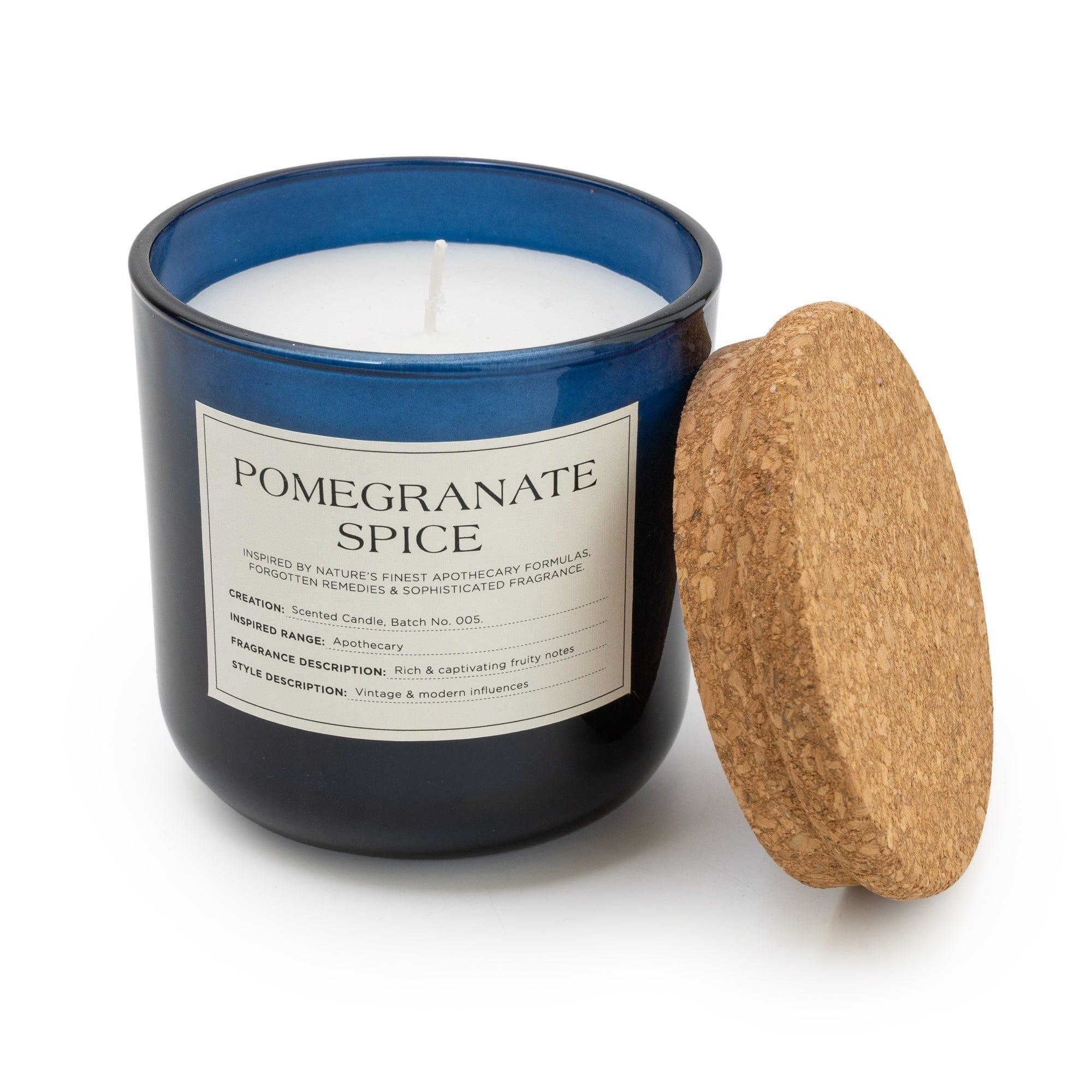 Candlelight Medium Glass Jar with Cork Lid Pomegranate Spice - Image 4