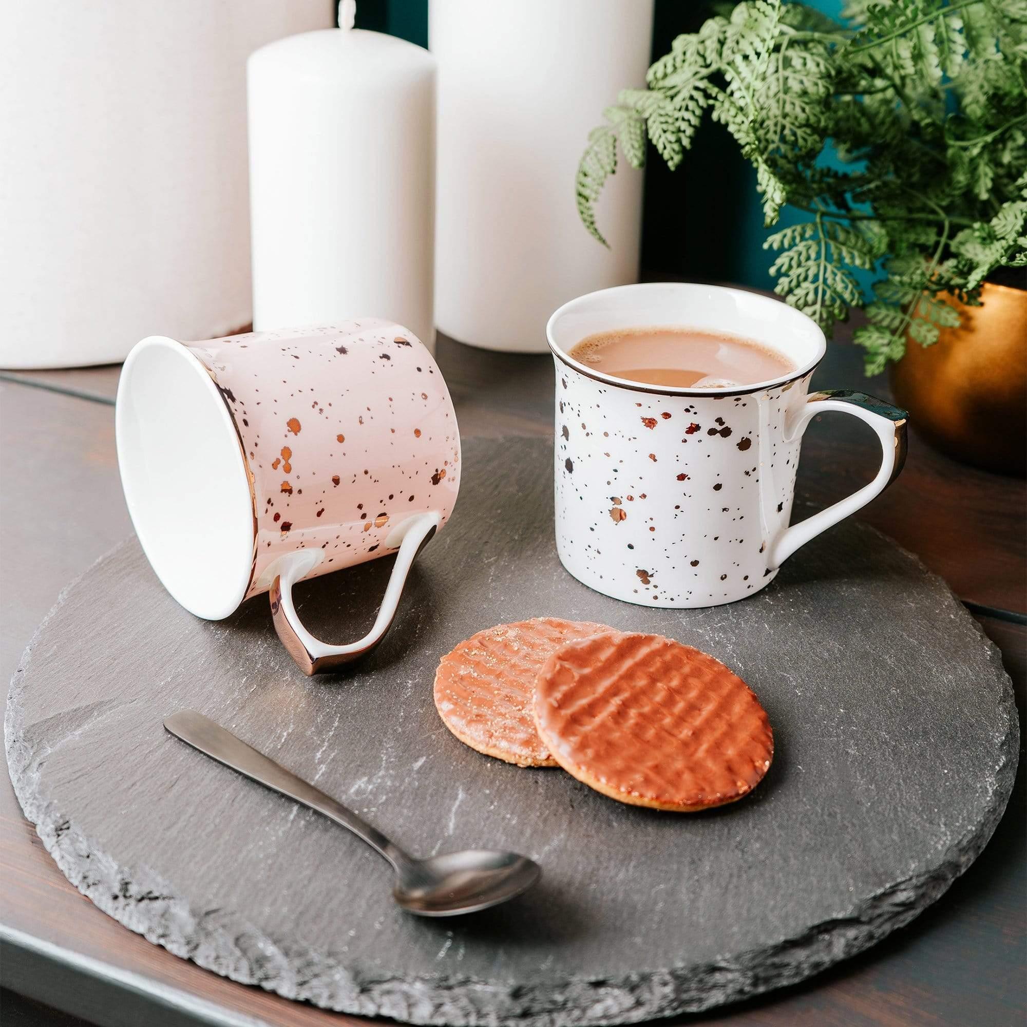 Candlelight Pink and Gold Speckle Mug - Image 4