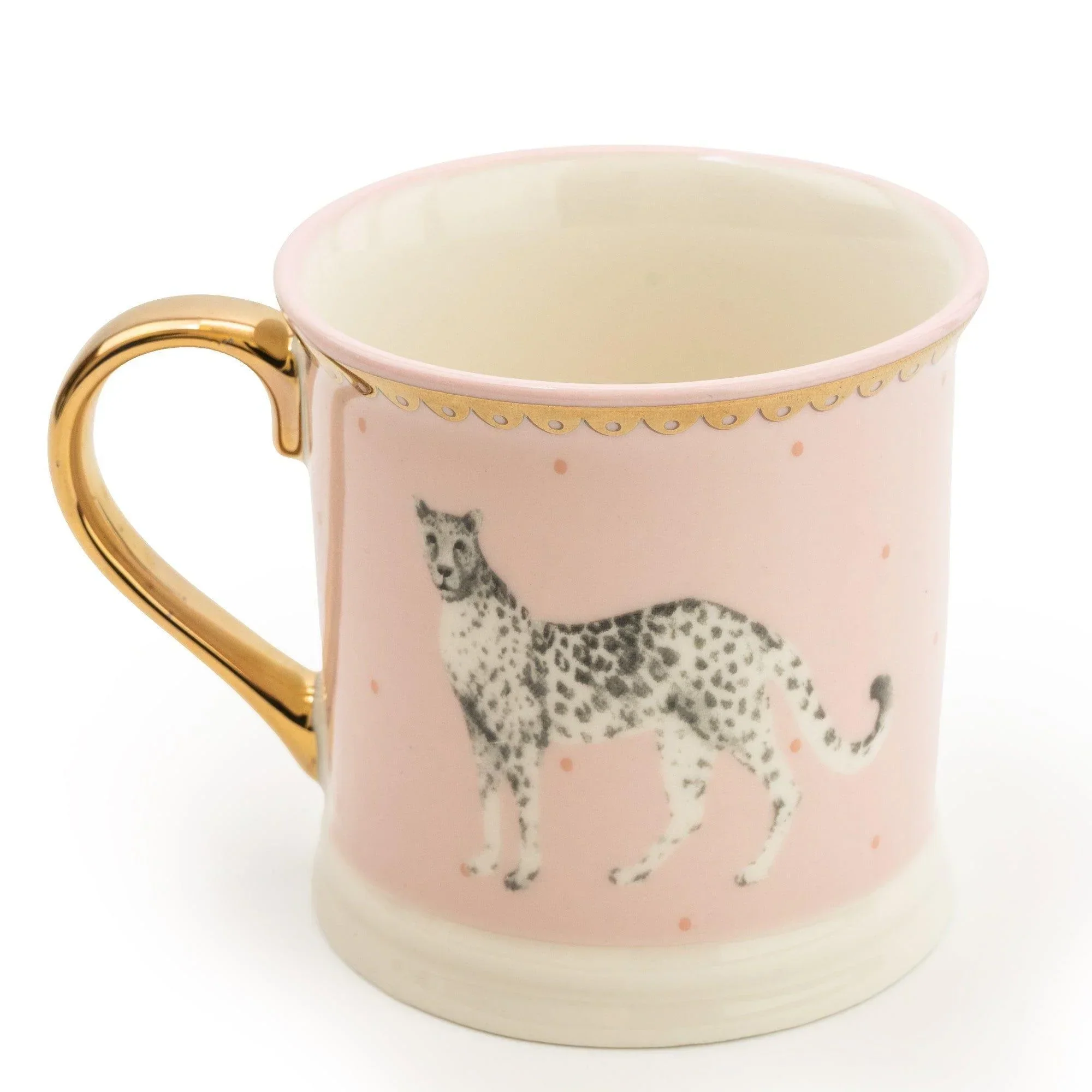 Candlelight Tankard Pink Mug Cheetah - Image 3