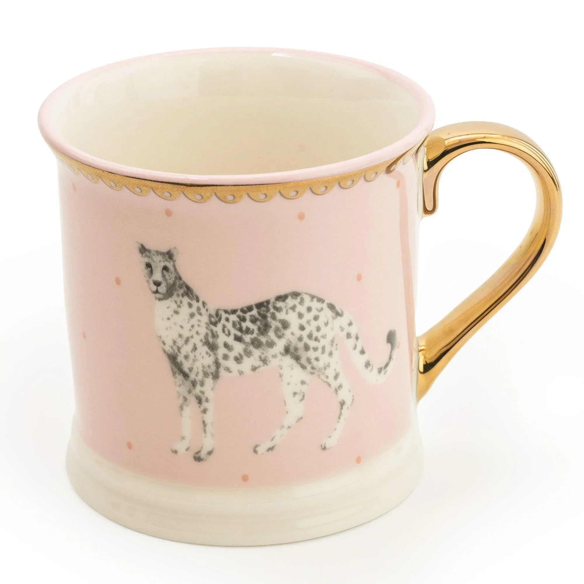 Candlelight Tankard Pink Mug Cheetah - Image 4