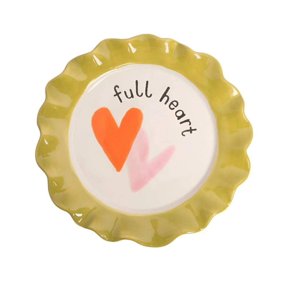 Caroline Gardner Full Heart Layered Hearts Ceramic Plate (21.5cm)