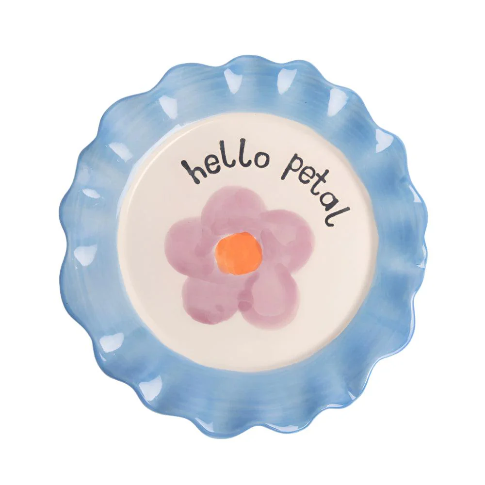 Caroline Gardner Light Blue Daisy Ceramic Plate (21.5cm)