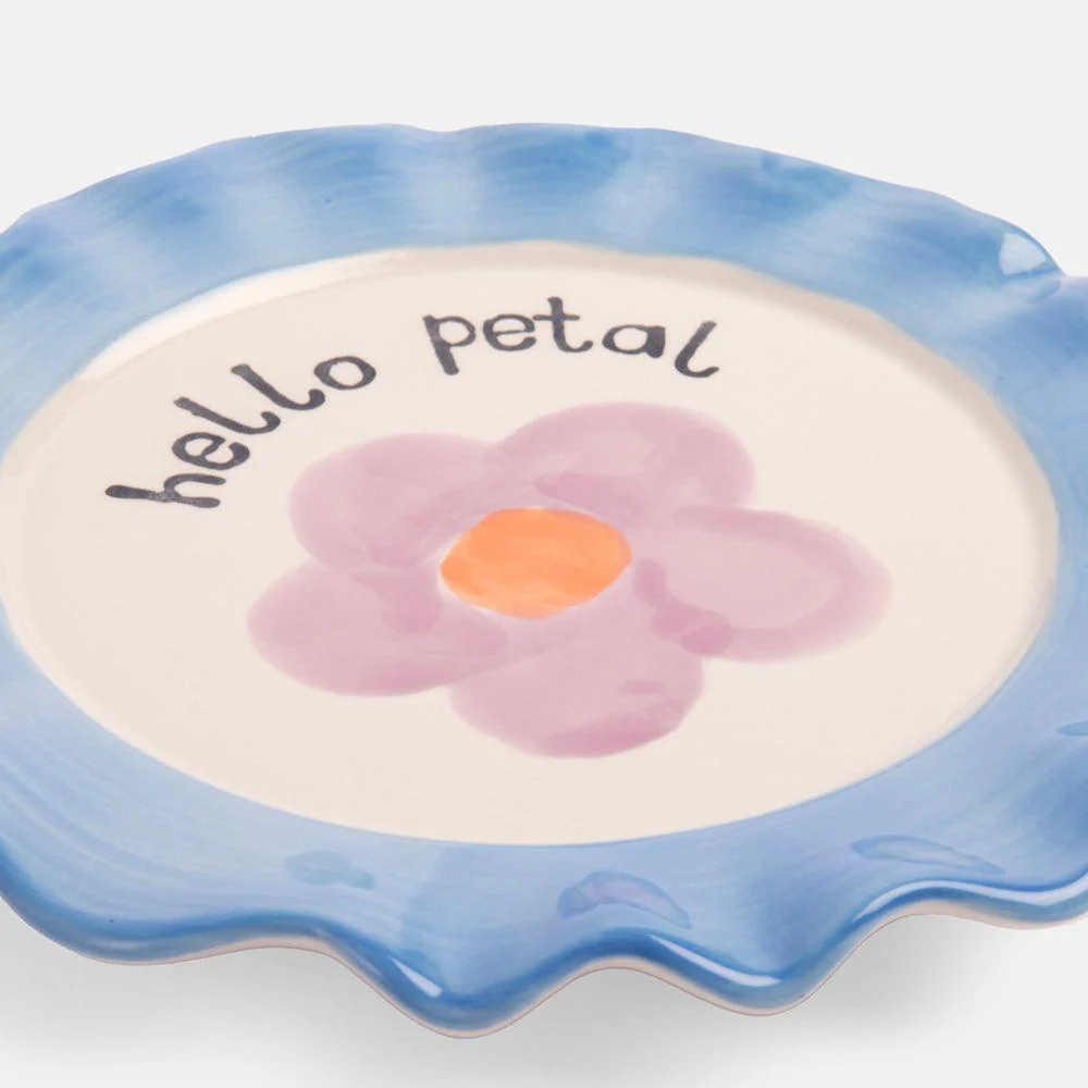 Caroline Gardner Light Blue Daisy Ceramic Plate (21.5cm) - Image 3