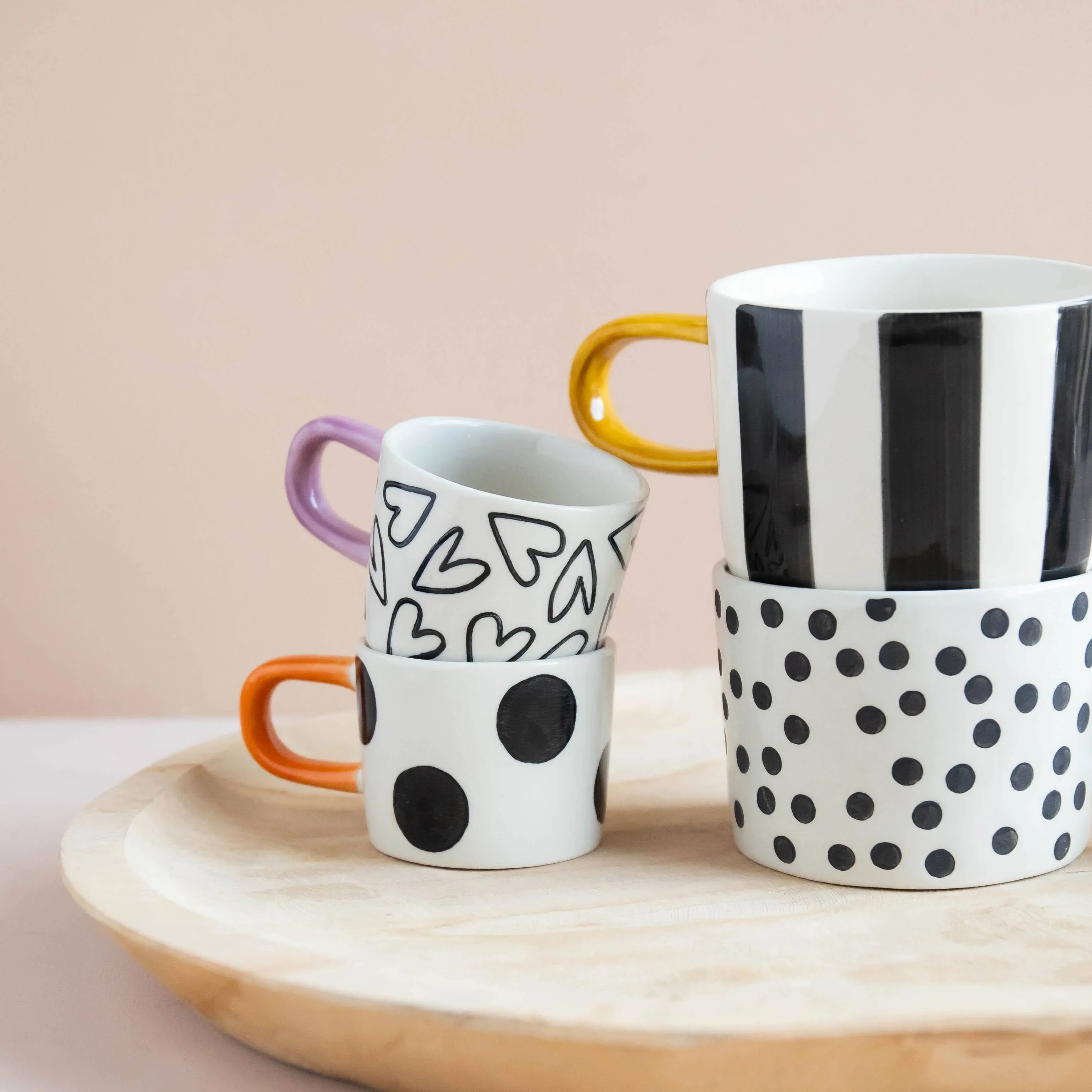 Caroline Gardner Mono Big Stripe Mug - Image 4