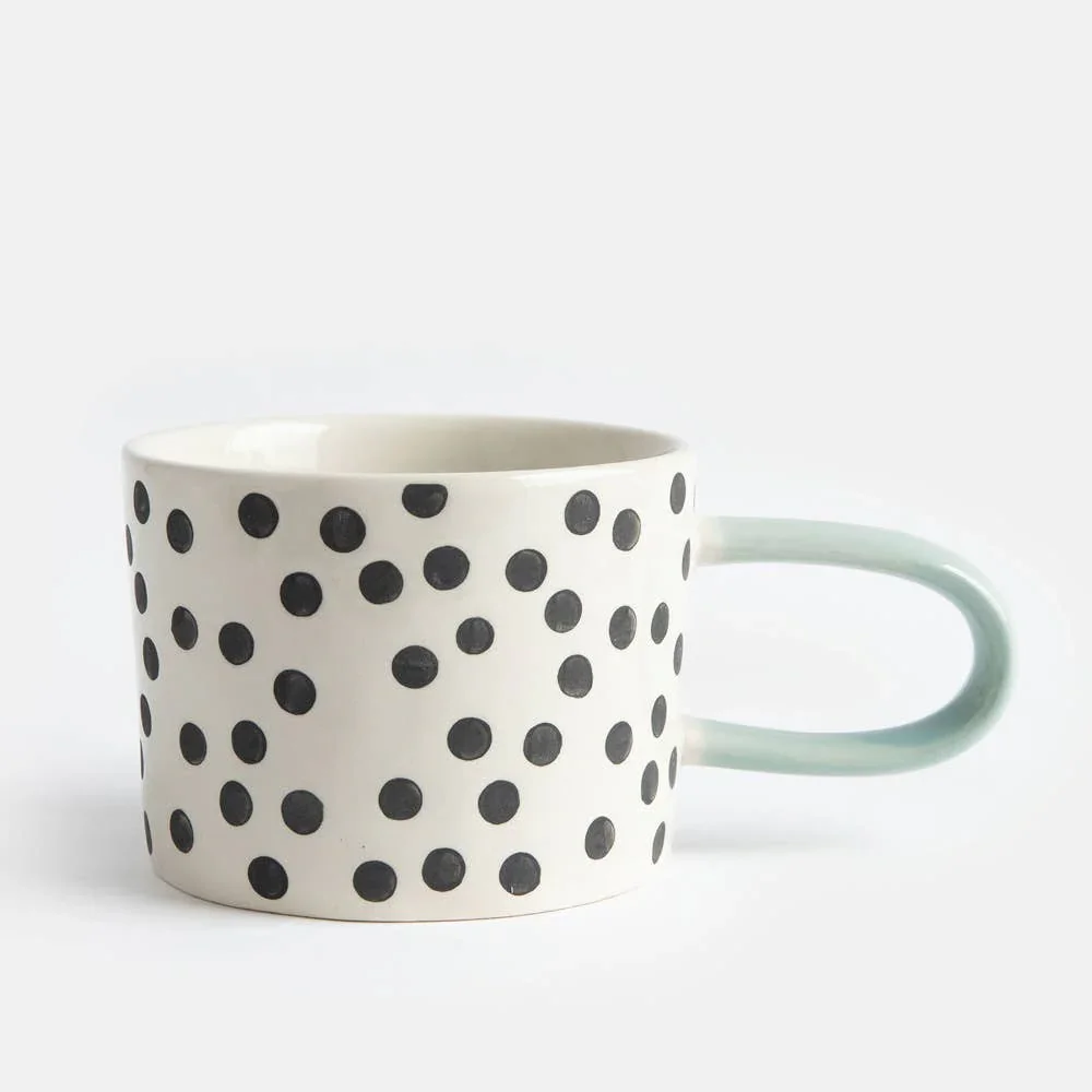 Caroline Gardner Mono Ditsy Spot Mug