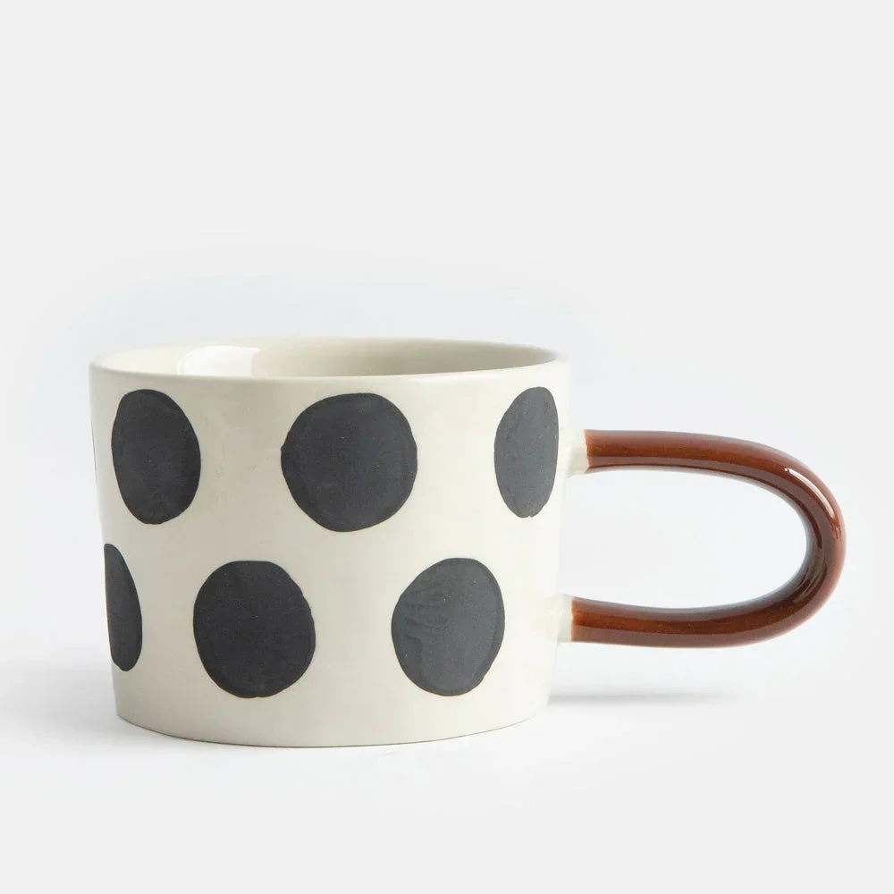 Caroline Gardner Mono Spots Ceramic Mug