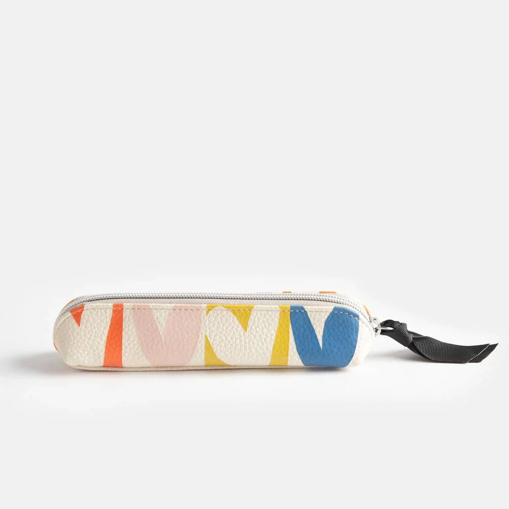 Caroline Gardner Multi Checkmate Hearts Pencil Case