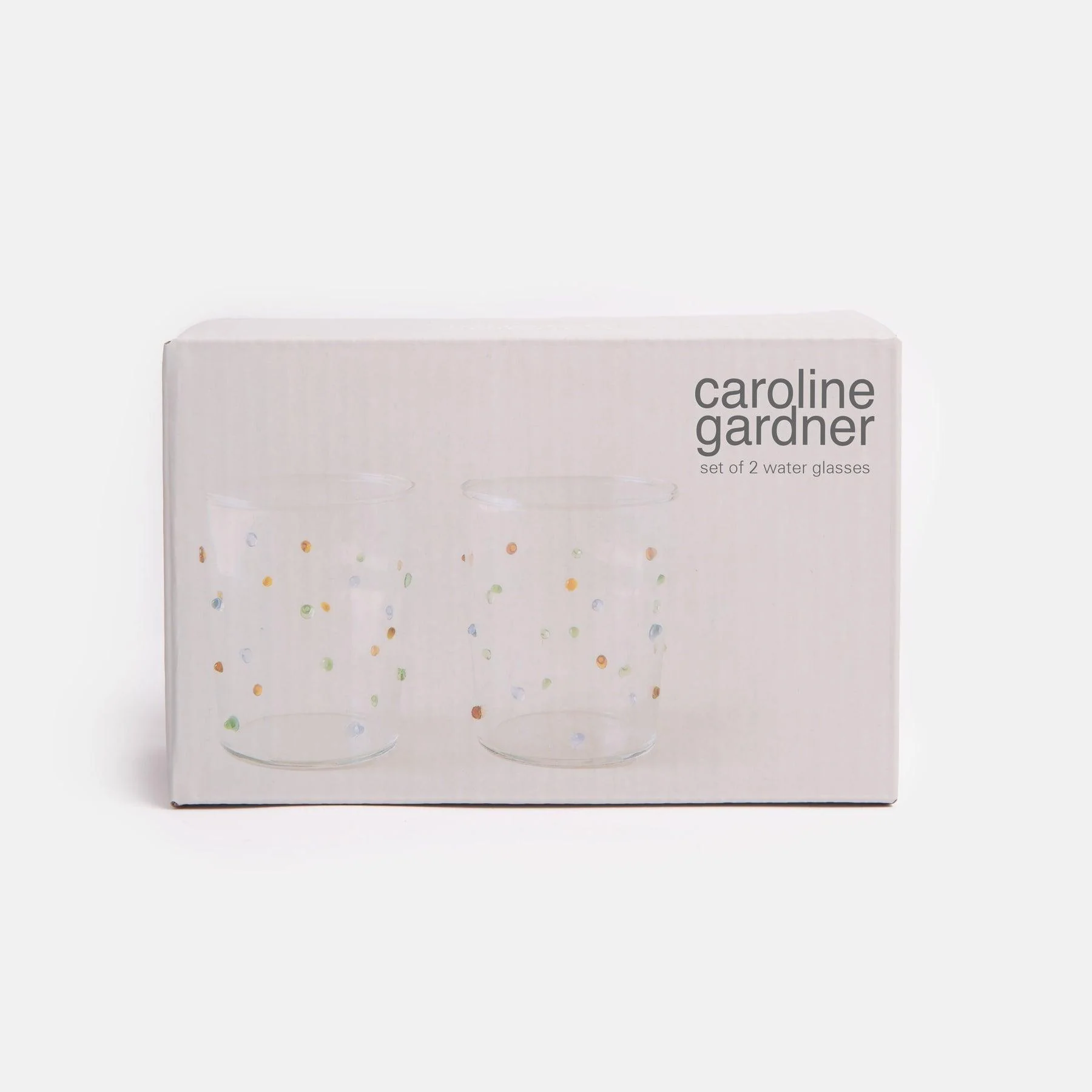 Caroline Gardner Textured Dotty Drinking Glasses (Set of 2) - Image 2