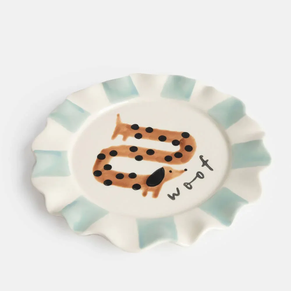 Caroline Gardner Woof Sausage Dog Plate (21.5cm) - Image 2