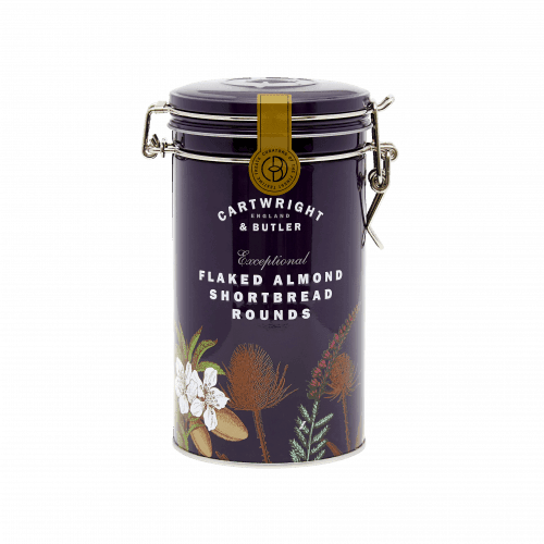 Cartwright & Butler - Flaked Almond Shortbread Rounds in Tin (200g)