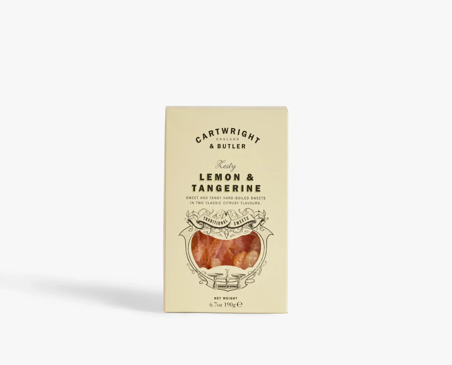 Cartwright & Butler - Lemon & Tangerine Slice Mix Sweets in Carton (190g) - Image 2