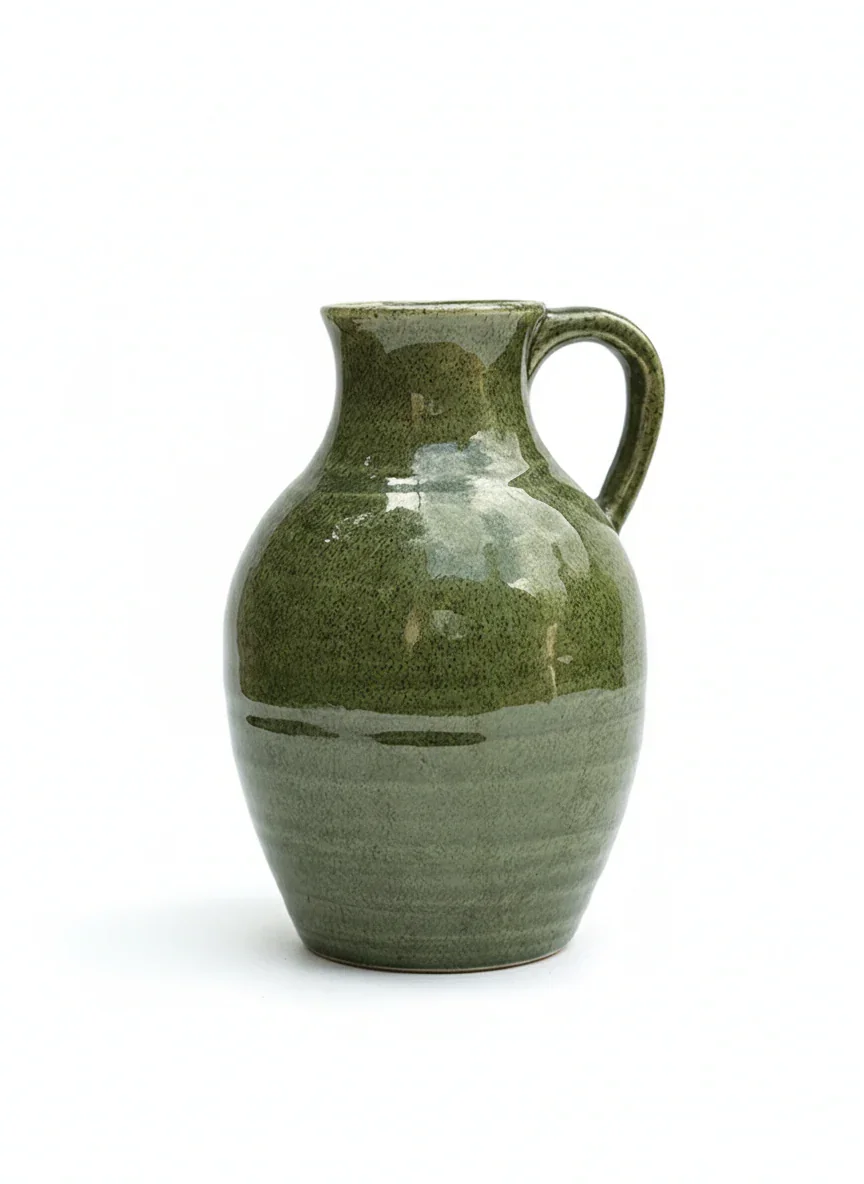 Casa Verde Country Glass Jug Green - Large (13x19cm) - Image 2