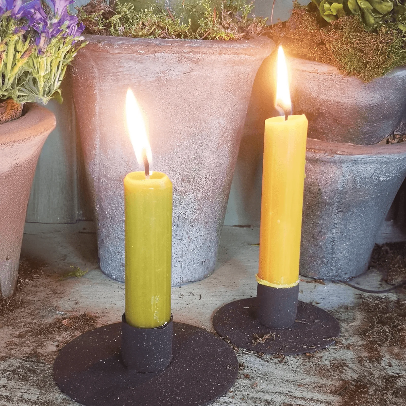 Casa Verde Simple Candle Converter Antique Rust - Small (7x3cm)