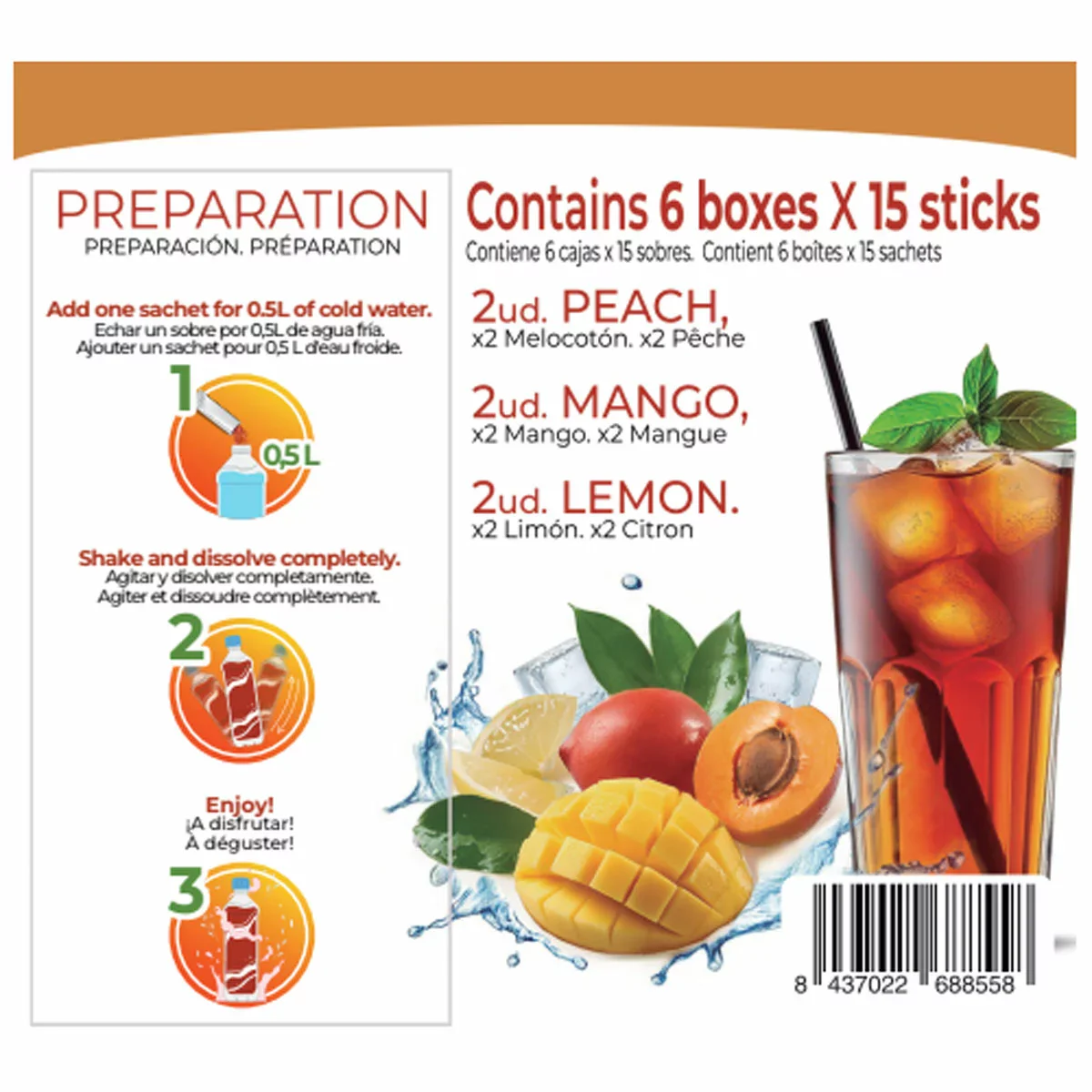 Castello Iced Tea 3 flavours (6x45g) - Image 2