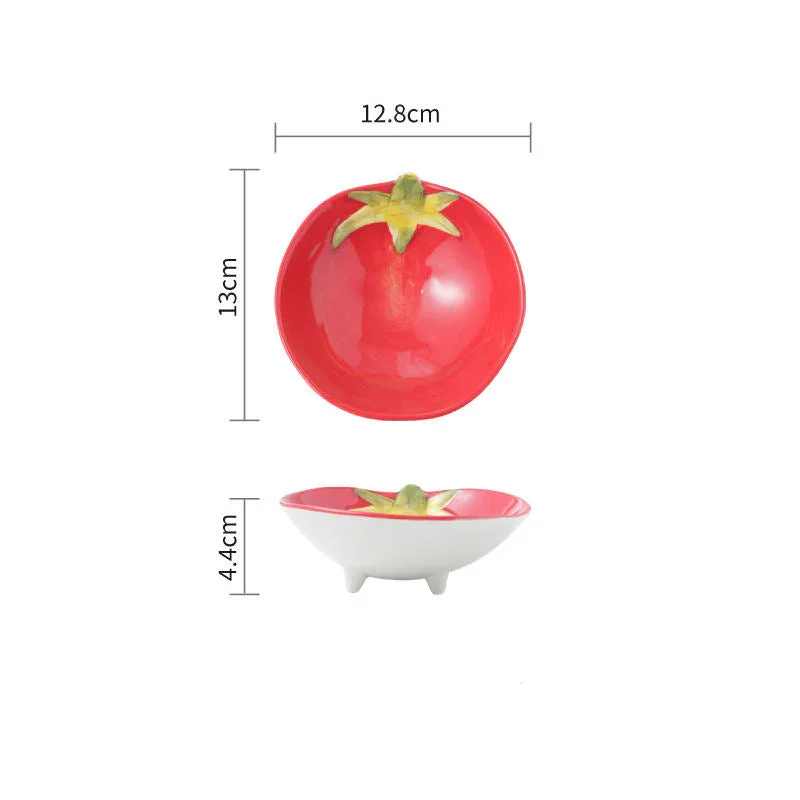 Ceramic Vegetable Shape Serving Dish - Tomato - Image 3