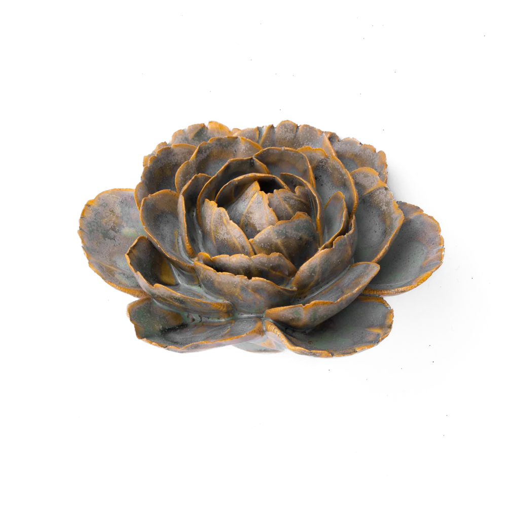 Chive - France Ceramic Flower Blue Green Cabbage Flower - Image 2