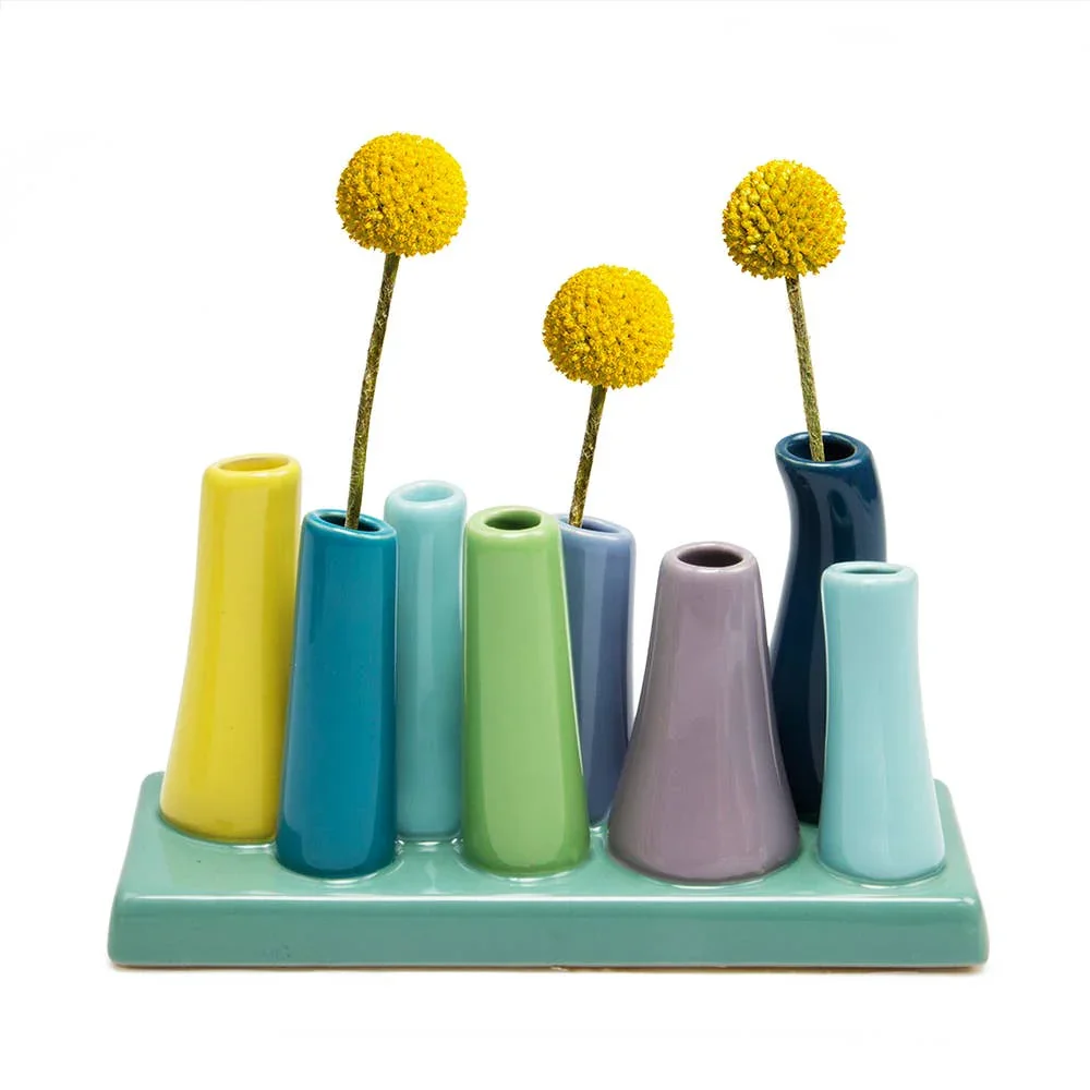 Chive - Pooley - Glazed Ceramic Single Stem Bud Vase - Red - Image 11