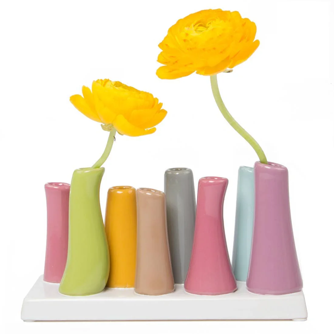 Chive - Pooley - Glazed Ceramic Single Stem Bud Vase - Red - Image 22