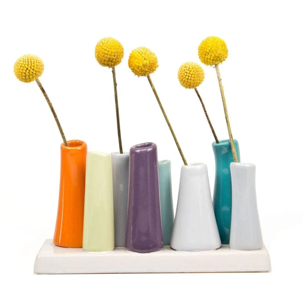 Chive - Pooley - Glazed Ceramic Single Stem Bud Vase - Red - Image 23