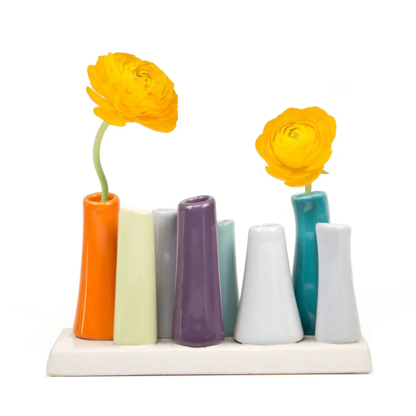 Chive - Pooley - Glazed Ceramic Single Stem Bud Vase - Red - Image 24