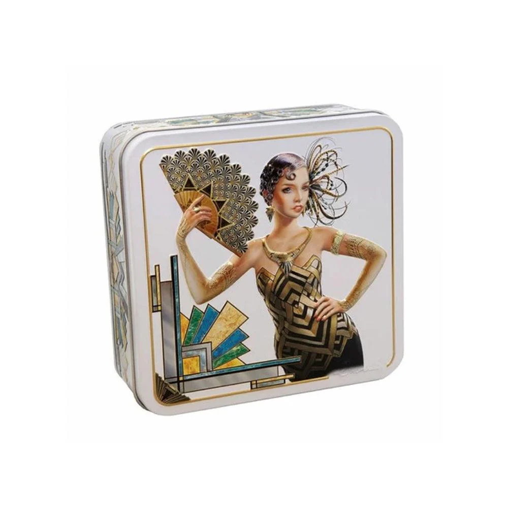 Churchill's Grace Art Deco Tin 150g Mini Chocolate Chip Shortbread (150g)