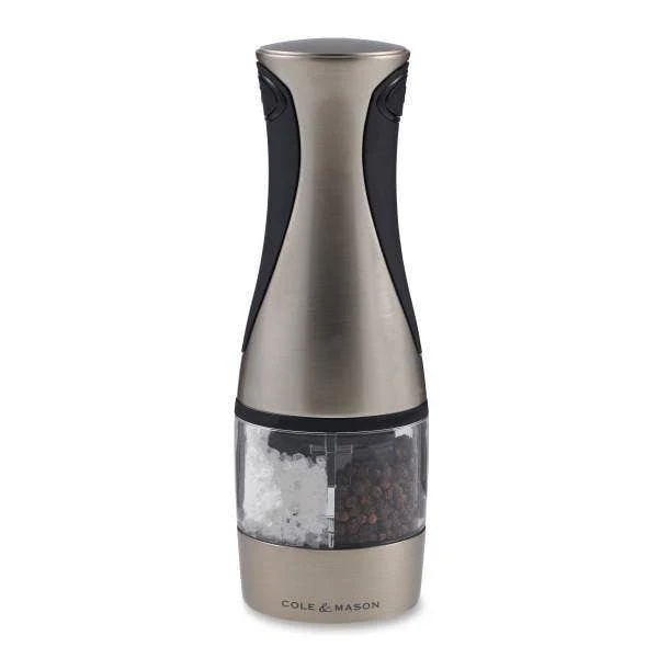 Cole & Mason Kew Electronic 2-in-1 Salt & Pepper Mill - Brushed Metal